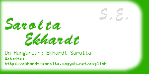sarolta ekhardt business card